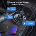 For Starlink Mini Car Charger DC Power Cable Cigarette Lighter 12V-48V with Digital Display Durable USB-C 140W USB-A 35W Ports. 