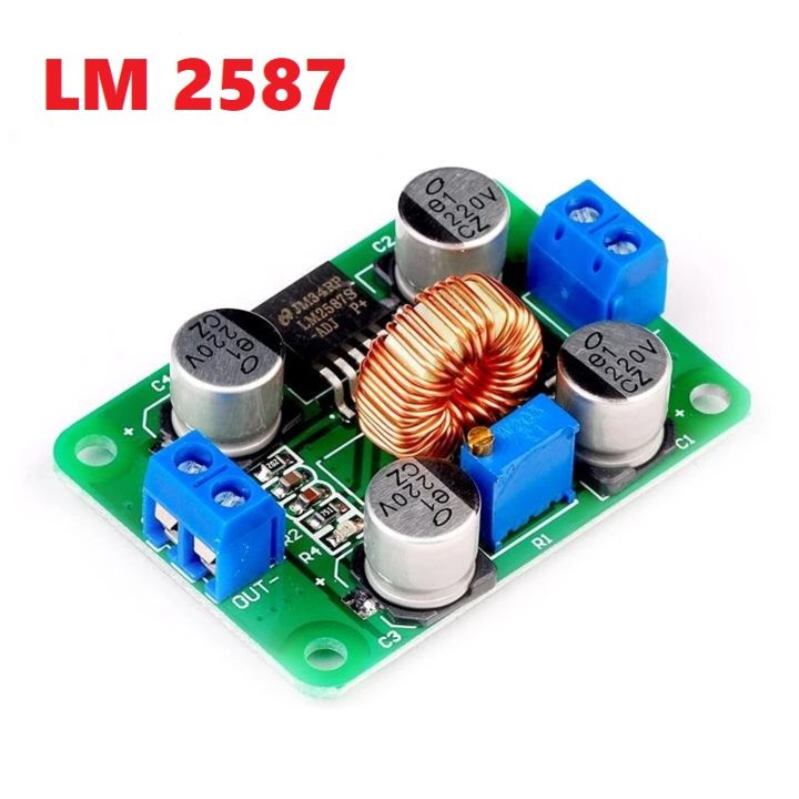 LM2587 Boost Module DC-DC 3V-30V To 4V-40V Boost Module Step Up Module 5A Boost Converter Voltage Regulator Board 30W LM2587 Boost Converter Adapters