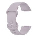 For Fitbit Charge 6 Solid Color Butterfly Buckle Silicone Watch Band L Size. 