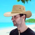 Sun Hat Men's Summer Outdoor High-End Sun Protection Hat Big Brim Trend Western Cowboy Hat Fishing Beach Straw Hat. 