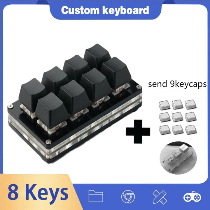 Portable Mini 8 Keys Keypad DIY Shortcut Keyboard Function Keyboard ...