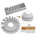 Wire Stainless Steel 0.3125"-0.007" Scale Diameter Anti-corrosion Thickness Measurement Wire Gauge Measuring Tool Plate Ruler.