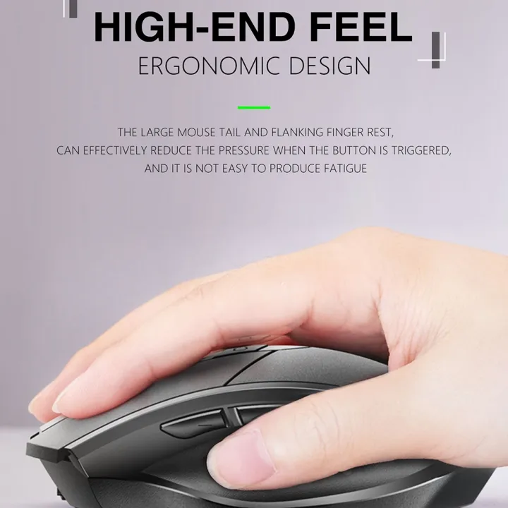 Inphic%20PM6%206%20Keys%201000/1200/1600%20DPI%20Home%20Gaming%20Wireless%20Mechanical%20Mouse,%20Colour:%20Gray%20Wireless+Bluetooth%204.0+Bluetooth%205.0%20-%20Image%205