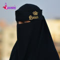 Niqab 2023 Embroidery Letter (Queen) Calligraphy Designed Niqab For Women. 