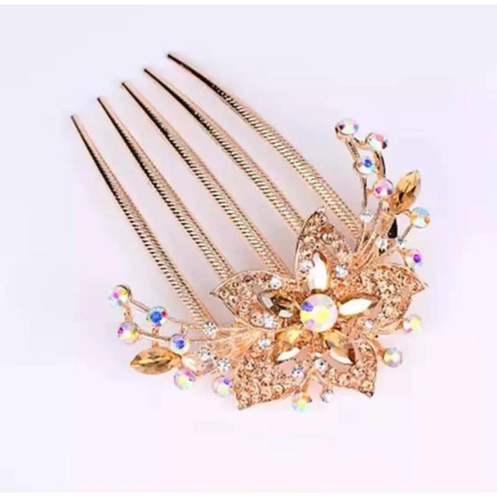 Stylish Premium Quality Hair Accessories For Women Crystal Stone Comb By Tashza Mart Preferble - Low Hassle and Maintanance