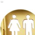 Male and Female Restroom Signs Bathroom Door Signage Decor for Restaurant. 