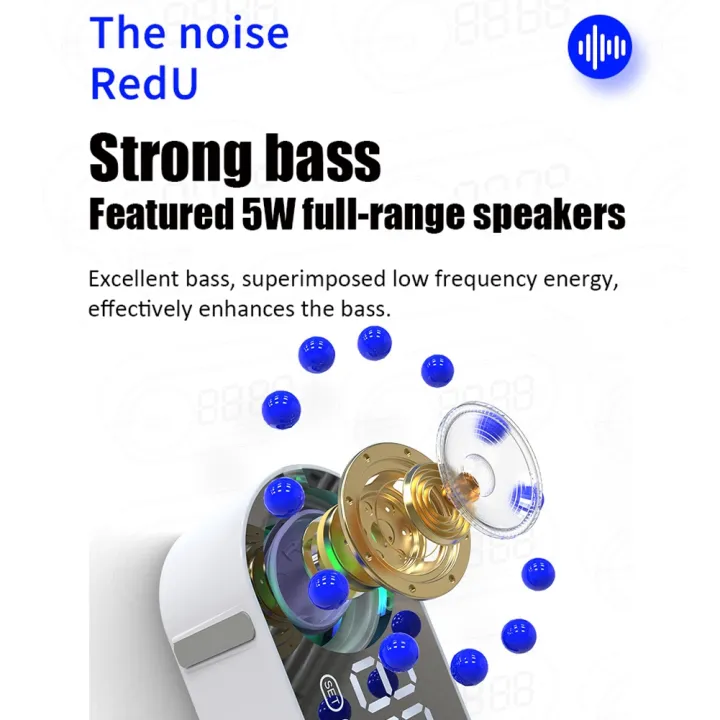 RBT-G30%20Mirror%20Colorful%20Light%20Subwoofer%20Bluetooth%20Alarm%20Clock%20Audio,%20Spec:%20Sensor%20Version%20-%20Image%205