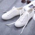 Unisex White Canvas Shoes Casual Summer Vulcanized Shoes Lace-up Students Cloth Shoe Women's Flats Sneakers Women Board Shoes House Foocus. 