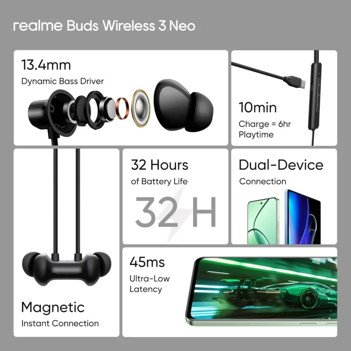 Realme%20Buds%20Wireless%203%20Neo%20Bluetooth%20Neckband%20with%2013.4mm%20Bass%20Driver,%2032H%20Playback,%20AI%20ENC%20&%2045ms%20Low%20Latency%20%7C%206%20Months%20warranty%20-%20Image%207