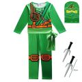 Kids Ninja Costume, Deluxe Samurai Outfit, Halloween Dress Up Ninjago Costumes For Boys Girls, Kids Clothes For Performance Part. 