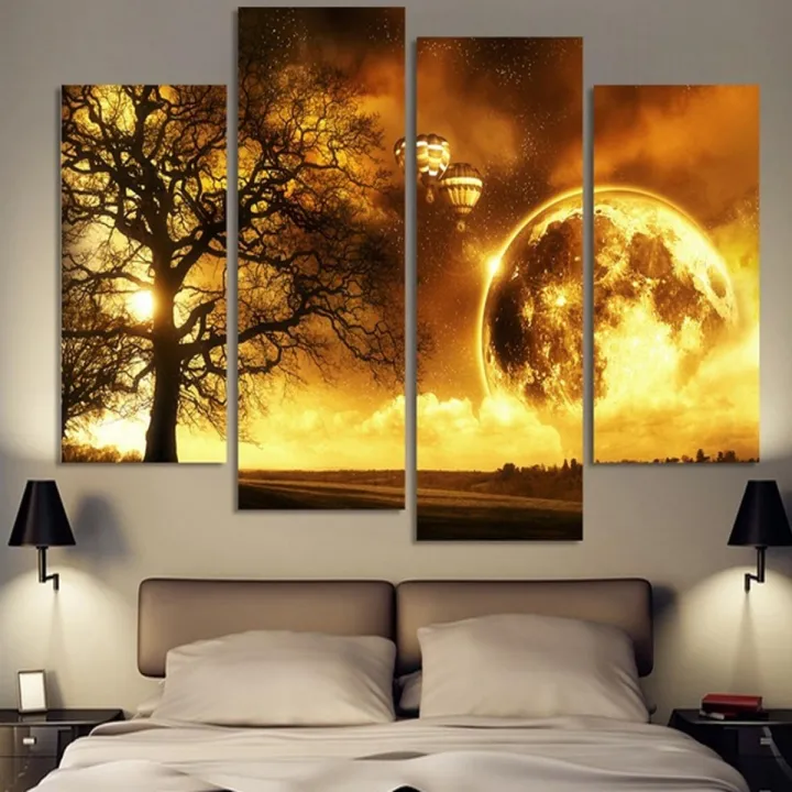 4pcs%20Large%20Canvas%20Huge%20Modern%20Home%20Wall%20Decor%20Art%20Oil%20Painting%20Picture%20Print%20No%20Frame-Global%20Collection%20-%20Image%204