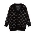 Spring and Autumn New Korean Style Loose Wind Net Red Sweater Mid-Length Cardigan Loose Western Style Knitwear Coat Women's Large Size.