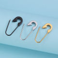 1/3pcs Punk Pin Earrings Paperclip Safety Stud Belly Button Ring Hoop Nose Piercing Tragus Helix Eyebrow Ring Body Jewelry 16G. 