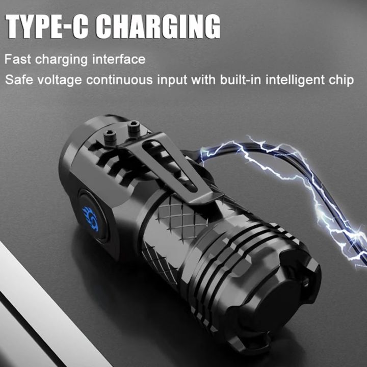 MINI%20Powerful%20LED%20Flashlight%20USB%20Rechargeable%20Strong%20Light%20Torch%20With%20Built%20in%2018350%20battery%20Portable%20Camping%20Fishing%20Lantern%20-%20Image%205