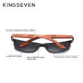 KINGSEVEN Handmade Women Sunglasses Men Polarized Natural Bubinga Wooden Outdoor Travel UV400Aluminum Fashion Sun Glasses Square.