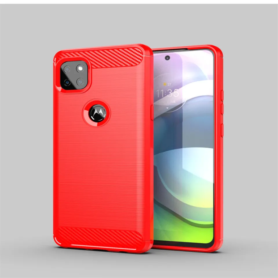 Leweisi Carbon Fiber Bumper Phone Case For Motorola Moto G 5G