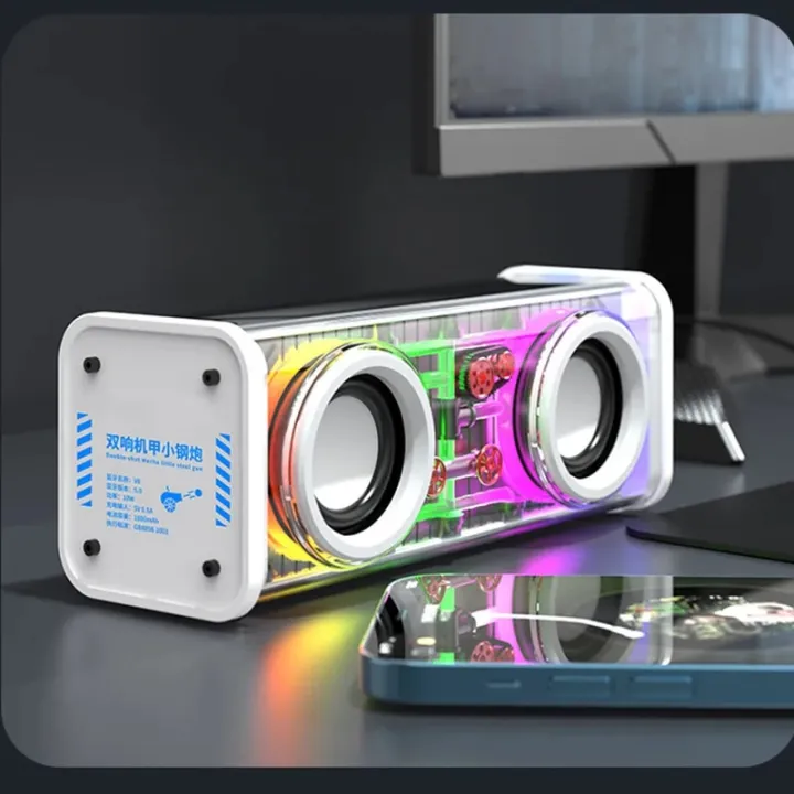 V8%20Mecha%20Transparent%20RGB%20Light%20Bluetooth%20Speaker%20-%20Portable%20Wireless%205.0%20Sound%20-%20Image%202