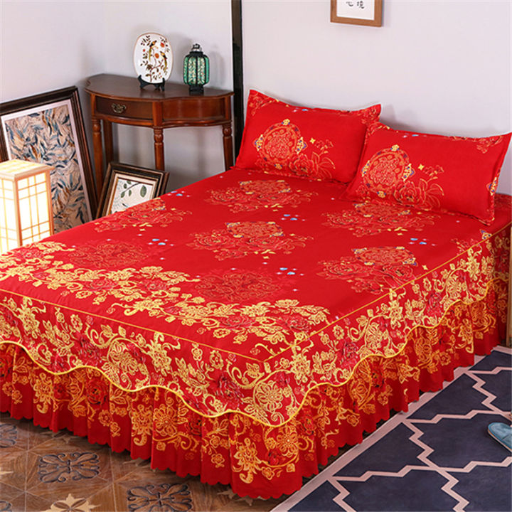 TXHR Pillowtop Bed Skirt Simmons Mattress Korean Bedspread Bed Cover Bed Cover Bed Sheet Single Piece Fitted Sheet 1.8/1.5/1