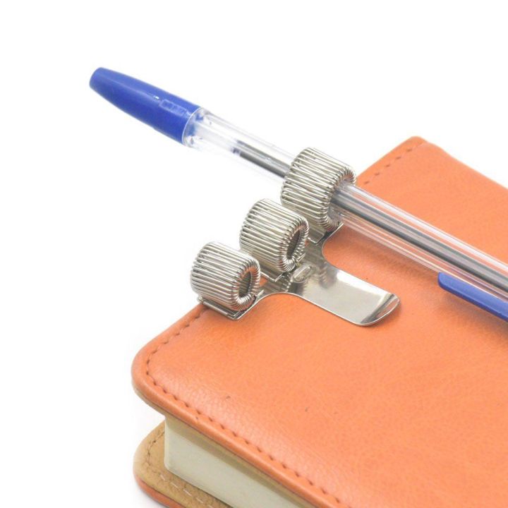 1PC%20Useful%20Stationery%20Portable%20Spring%20Pen%20Holder%20Notebook%20Elastic%20Loop%20Metal%20Pen%20Clips%20-%20Image%207