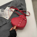 Y2K Heart-shaped Crossbody Bag Zip Closure Rivet Detail Vintage Love Shoulder Bag PU Leather Heart Purse for Evening Wear Casual Outing Trendy Accessory Women's Fashion Gift Item.
