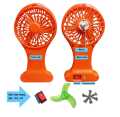 Mini Hand Table Charger Fan Stand Plastic body with-4V to 12V DC Motor.