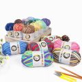 50g/Pcs Crochet Knitting Yarn Soft Baby Milk Cotton Wool Yarn for Scarf Sweater DIY Needlework Crochet Yarn Rainbow Chunky Yarn. 