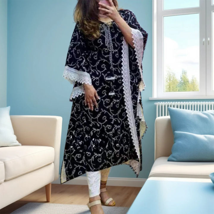 Premium Cotton Kaftan Dress for Women - Stylish, Comfortable, One-Piece