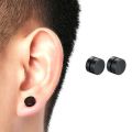 Black magnetic Earrings for Men. 