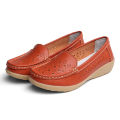 Flat Shoes For Women Leather Shoes Slip On Casual Loafers Women Shoes Korean Flats White Shoes Big Size 41.