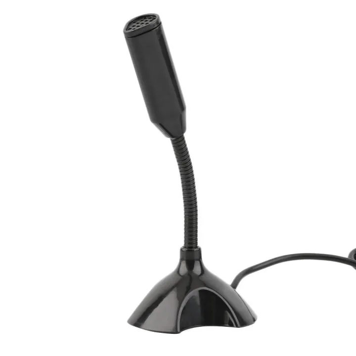 Black USB Stand Mini Microphone Mic for PC Desktop Laptop Notebook ...