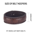 ZAYS 2-Pack Genuine Leather Belt Loop Keepers – Replacement Belt Holders for 35mm (1.38”) Wide Men’s & Women’s Belts. 