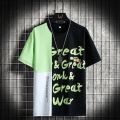 2024 New Printed Synthetic Fabric Summer Men's Short Sleeve T-Shirt. 