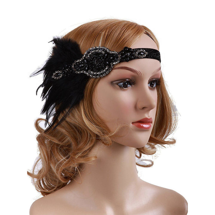 Universal Car Parts Store】Great Gatsby Headpiece 1920s Feather