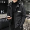 2022 New Winter Men Jacket Korean Fashion Thicken Warm Tooling Style Hooded Loose Casual Coat Multi-pocket Men Short Outerwerar. 