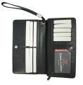 Black High-quality Genuine_Leather Long Wallet , Mobile purse Card holder Carry wallet for men. 
