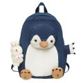 Women's Backpack Large Female Rucksack Backpacks for School Teenagers Girls 2023 Cute Cartoon Penguin Student Korean Bagpack. 