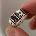 Hunter X Hunter Hisoka Joker Anime Adjustable Size S925 Stainless Steel Rings For Men. 