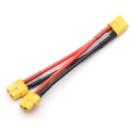 XT60 Parallel Battery Connector 1 Male to 2 Female Cable Dual Extension Y Splitter 14AWG Silicone Wire for RC Battery Easy to Use. 