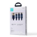 Joyroom 3in1 USB cable - USB Type C / Lightning / micro USB 3.5 A 1.2m black (S-1T3015A5). 