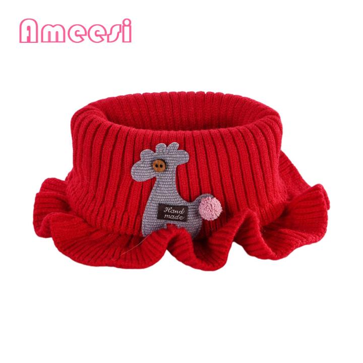 Children Warm Scarf Adorable Cartoon Pattern Kids Winter Scarf Thick Trmal Knitted Scarf for Boys Elastic Warm Toddler Scarf Perfect for Cold Weatr Thick Winter Neck Protection Scarf