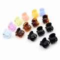 12pcs/set Plastic Mini Hair Clips Claws Black Hairpins Clamps for Women Girl Colorful Cute Hair Clips Headwear Hair Styling Tool.