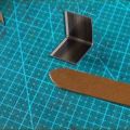 Leather Craft Tools Corner Round Hand Cutter Punch Leather Handmade Craft Tools Punching Hand 10Pcs Belt Edge Oval Shape - silver black.