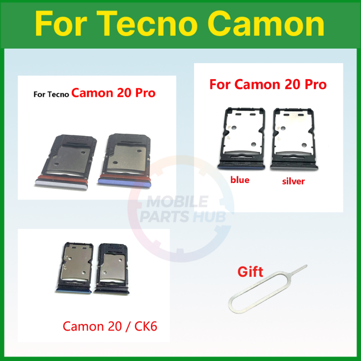 Tecno Camon 20 CK6/20 Pro CK7n Sim Tray Micro SD Card Slot with Sim Ejector Pin Replacement Part