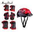 【Lejia】7 Pcs Bicycle Skating Knee Elbow Wrist Set Kids Protective Gear for Skateboarding Bicycle. 