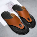 YRZL Flip Flops Men Summer Slippers Beach Sandals Comfortable Casual Shoes Fashion Black Non-Slip Bathroom Shoes Men Slides. 