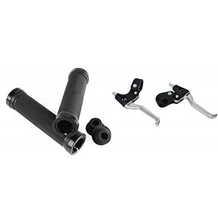 Combo of Cycle Grip Handle Soft and Cycle Brake Lever Left Right Cycle Clutch Set with Cycle Handle Grip Non Slip Cycle Handle bar Grip Bicycle Handlebar for MTB BMX