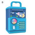 Piggy bank Light music fingerprint unlock automatic roll money, Kids Money Bank Password Code Lock Fingerprint Birthday Auto Scroll Money Electronic ATM Toy for Kids. 