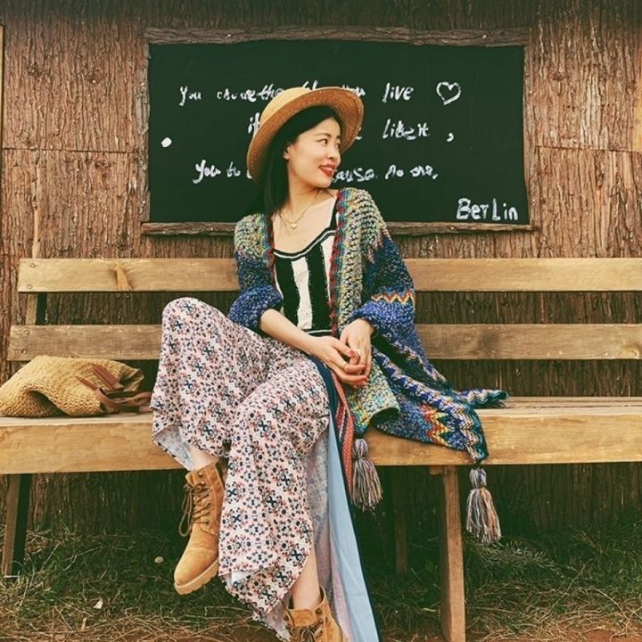 Xinjiang Qinghai Travel Shawl Large Scarf Women's Autumn and Winter Yunnan National Style Travel Cloak Talma Thick Warm