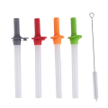 4PCS Replacement Straws Parts Accessories with Bite Valve for Zak DesignsKelso 15 OZ, with 1 Brush Reusable Kids Cup Replacement Straws.