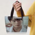Astro Moonbin Print Handbag Women Casual Linen Totes Underarm Top Handle Bag Lady Shopping Lunch Travel Bags. 